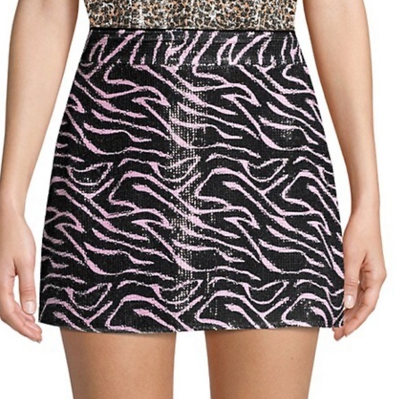 OLIVIA RUBIN sequin zebra mini skirt - Picture 1 of 8